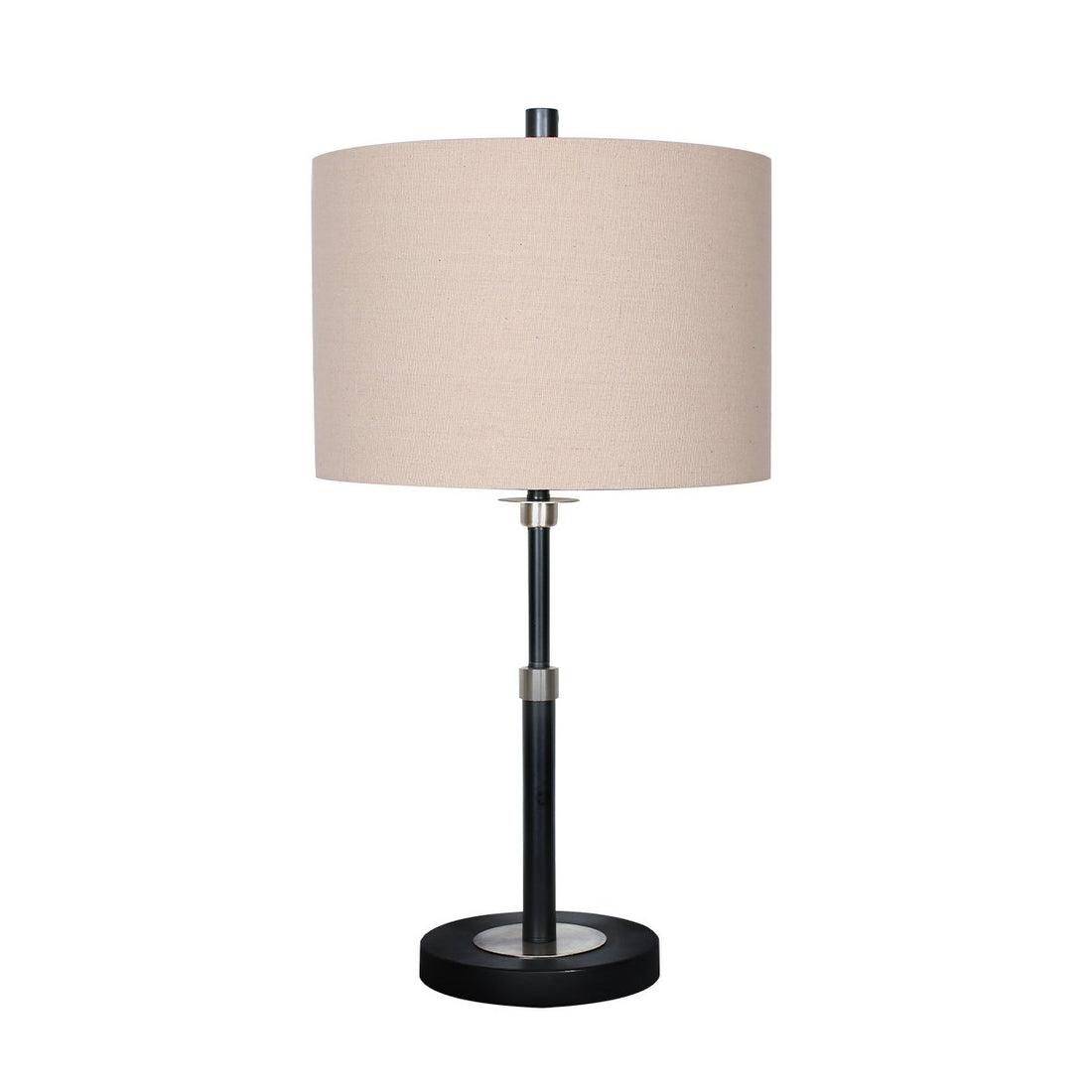 Sarantino Metal Table Lamp with Linen Drum Shade-Home &amp; Garden &gt; Lighting-PEROZ Accessories