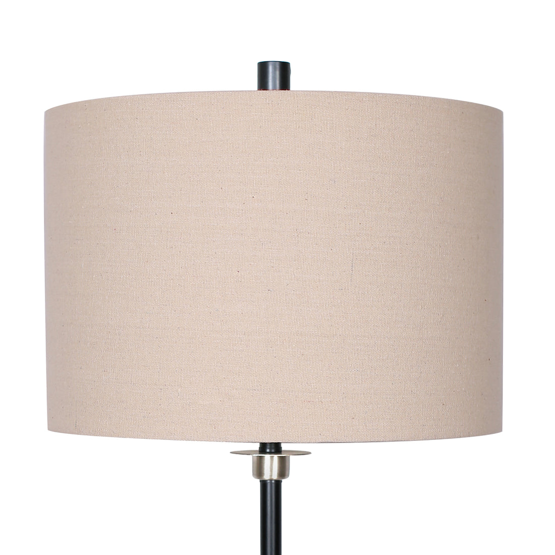 Sarantino Metal Table Lamp with Linen Drum Shade-Home &amp; Garden &gt; Lighting-PEROZ Accessories