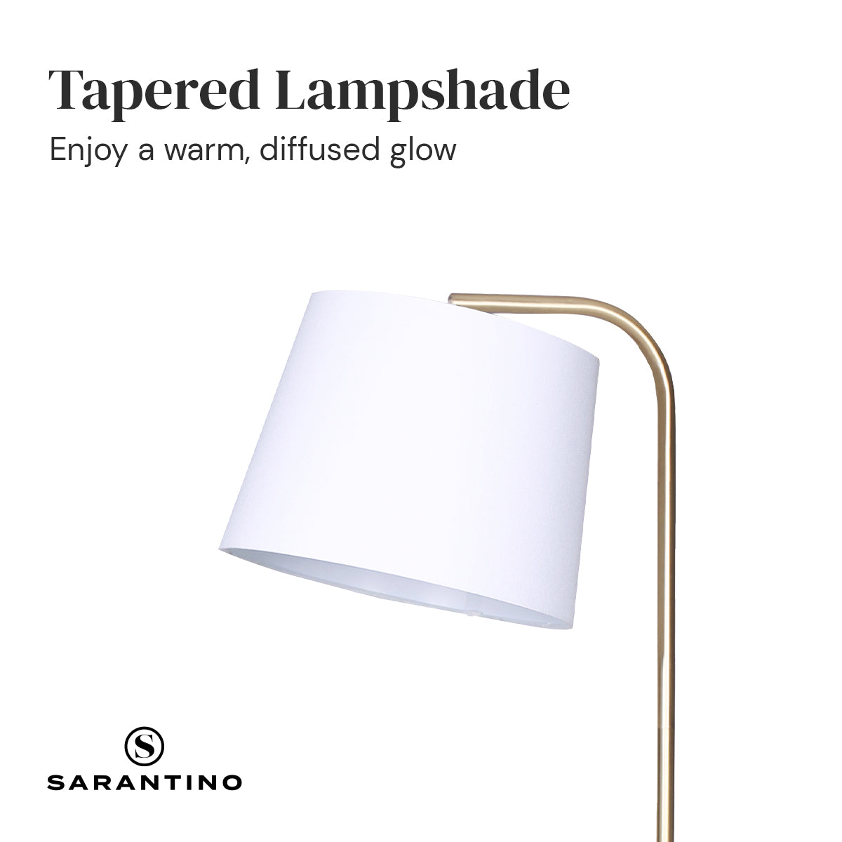 Sarantino Glass End Brass Finish Table Top Floor Lamp-Home &amp; Garden &gt; Lighting-PEROZ Accessories