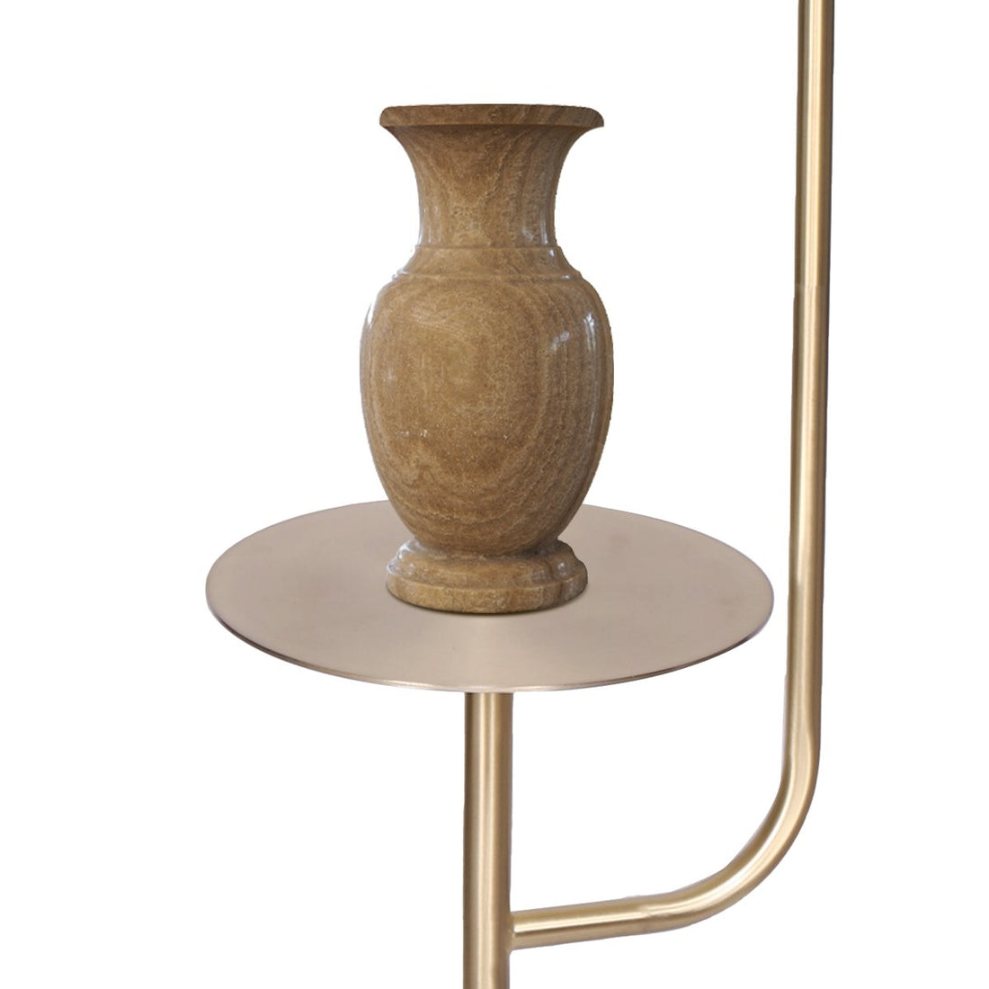 Sarantino Marble &amp; Metal End Table Top Floor Lamp-Home &amp; Garden &gt; Lighting-PEROZ Accessories