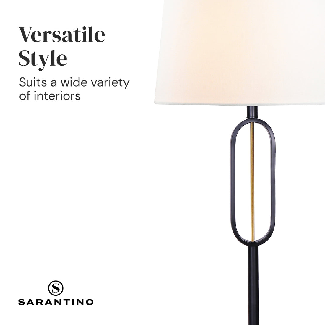 Sarantino Classic Floor Lamp with Empire Shade-Home &amp; Garden &gt; Lighting-PEROZ Accessories