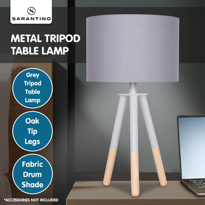 Sarantino Tripod Desk Lamp in Metal &amp; Wood Nordic Minimalist Light-Home &amp; Garden &gt; Lighting-PEROZ Accessories