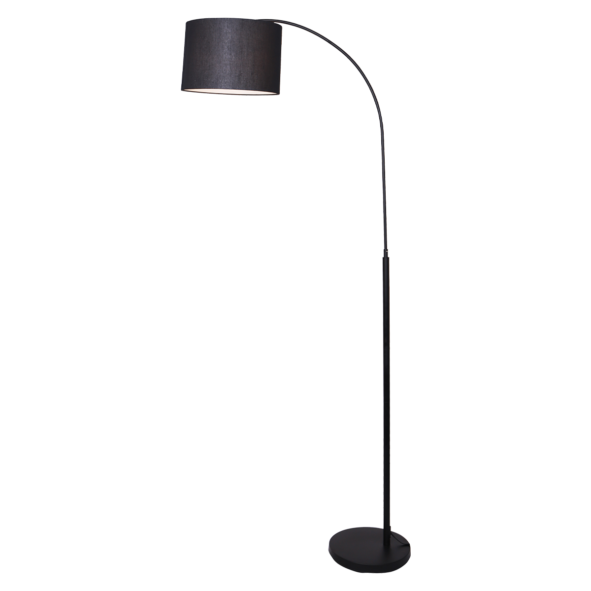 Sarantino Metal Arc Arm Floor Lamp Shade Black-Home &amp; Garden > Lighting-PEROZ Accessories