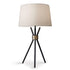 Sarantino Metal Tripod Table Lamp with Antique Brass Accent-Home & Garden > Lighting-PEROZ Accessories