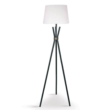 Sarantino Tripod Floor Lamp in Metal and Antique Brass-Home &amp; Garden &gt; Lighting-PEROZ Accessories