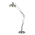 Sarantino Metal Architect Floor Lamp Shade Adjustable Height - Chrome-Home & Garden > Lighting-PEROZ Accessories