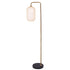 Sarantino Metal Floor Lamp With Opal Glass Shade-Home & Garden > Lighting-PEROZ Accessories