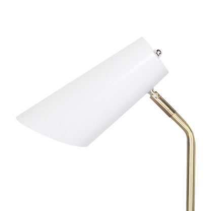 Sarantino Electric Reading Light Table Lamp Brass Finish - White-Home &amp; Garden &gt; Lighting-PEROZ Accessories