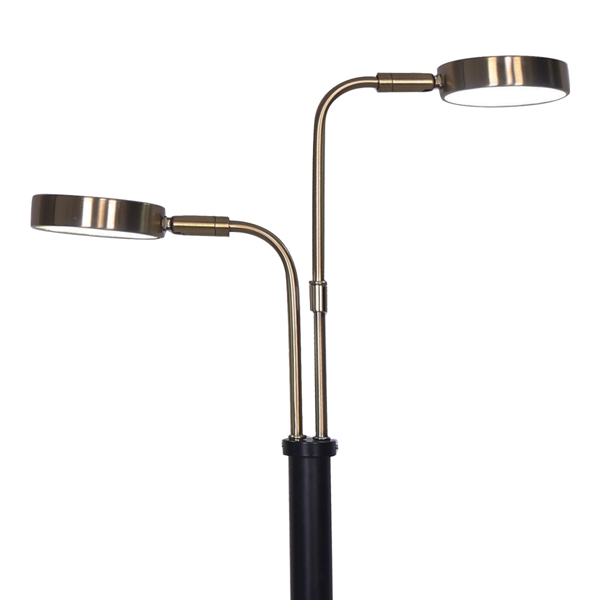 Sarantino LED Metal Table Lamp with 2 Lights Brushed Gold Black Finish-Home &amp; Garden &gt; Lighting-PEROZ Accessories