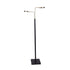 Sarantino LED Metal Floor Lamp with 2 Lights in Brushed Gold and Black Finish-Home & Garden > Lighting-PEROZ Accessories