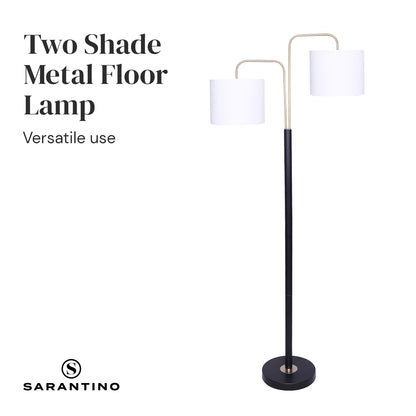 Sarantino Black/Brass Finish Reading Light Electric Table Lamp-Home &amp; Garden &gt; Lighting-PEROZ Accessories