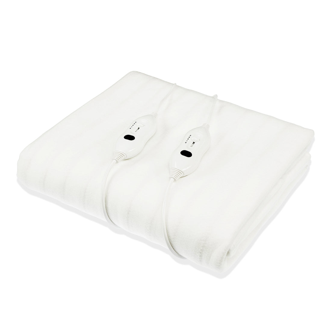 Laura Hill Heated Electric Blanket Double Size Fitted Polyester Underlay Winter Throw - White-Electric Throw Blanket-PEROZ Accessories