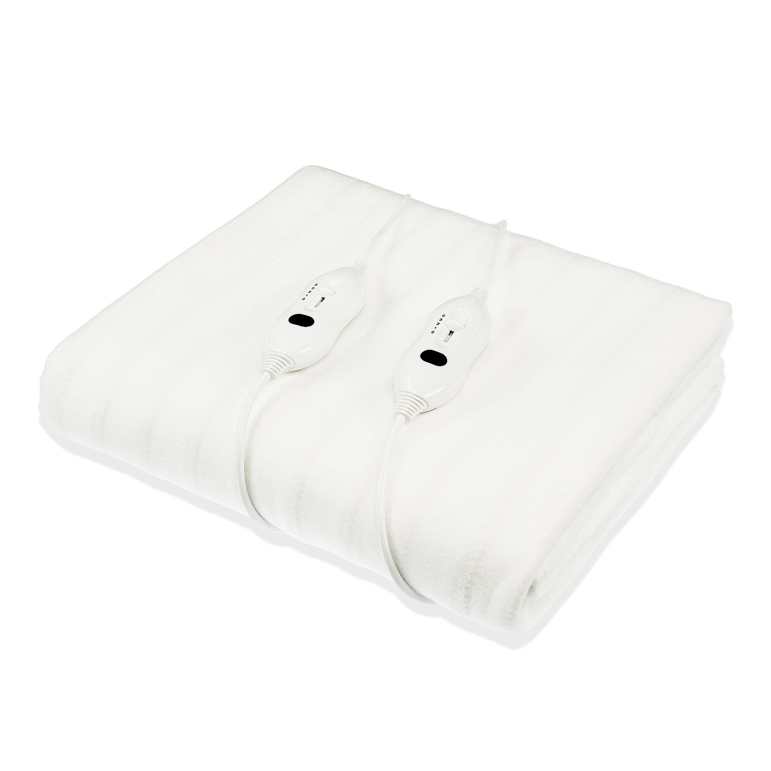 Laura Hill Heated Electric Blanket Double Size Fitted Polyester Underlay Winter Throw - White-Electric Throw Blanket-PEROZ Accessories