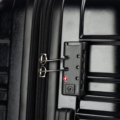 Olympus Noctis Suitcase 20in Hard Shell ABS+PC - Stygian Black-Home &amp; Garden-PEROZ Accessories