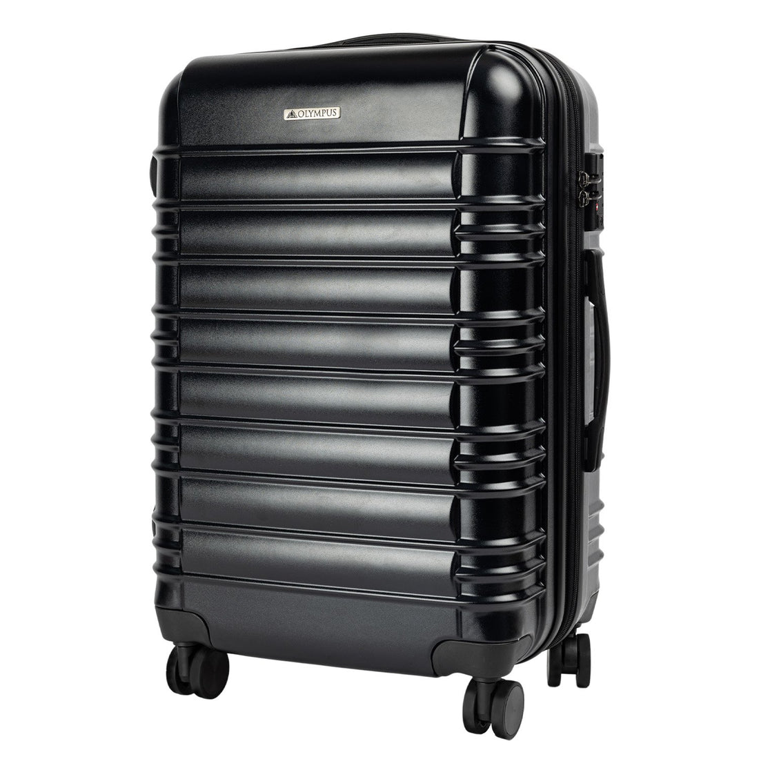 Olympus Noctis Suitcase 24in Hard Shell ABS+PC - Stygian Black-Home &amp; Garden-PEROZ Accessories
