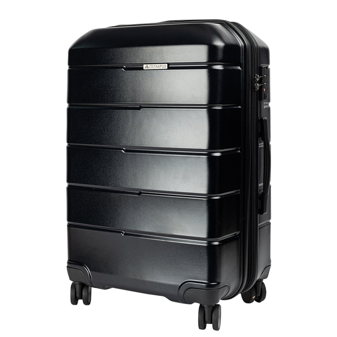 Olympus Artemis 20in Hard Shell Suitcase ABS+PC Jet Black-Home &amp; Garden-PEROZ Accessories