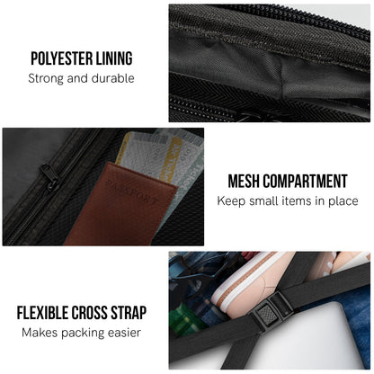 Olympus Artemis 24in Hard Shell Suitcase ABS+PC Jet Black-Home &amp; Garden-PEROZ Accessories