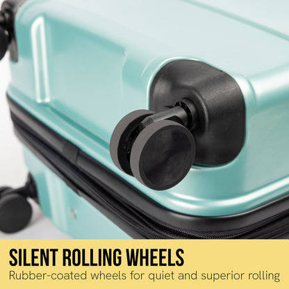 Olympus Artemis 28in Hard Shell Suitcase ABS+PC - Electric Teal-Home &amp; Garden-PEROZ Accessories