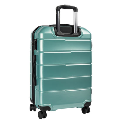 Olympus 3PC Artemis Luggage Set Hard Shell ABS+PC - Electric Teal-Home &amp; Garden-PEROZ Accessories