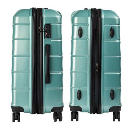 Olympus 3PC Artemis Luggage Set Hard Shell ABS+PC - Electric Teal-Home &amp; Garden-PEROZ Accessories