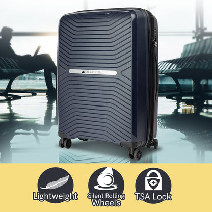 Olympus Astra 20in Lightweight Hard Shell Suitcase - Aegean Blue-Home &amp; Garden-PEROZ Accessories