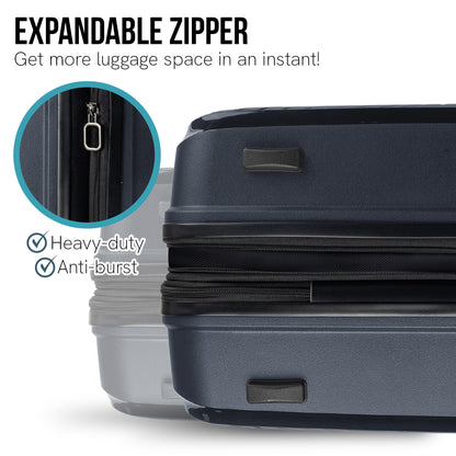 Olympus Astra 20in Lightweight Hard Shell Suitcase - Aegean Blue-Home &amp; Garden &gt; Travel-PEROZ Accessories