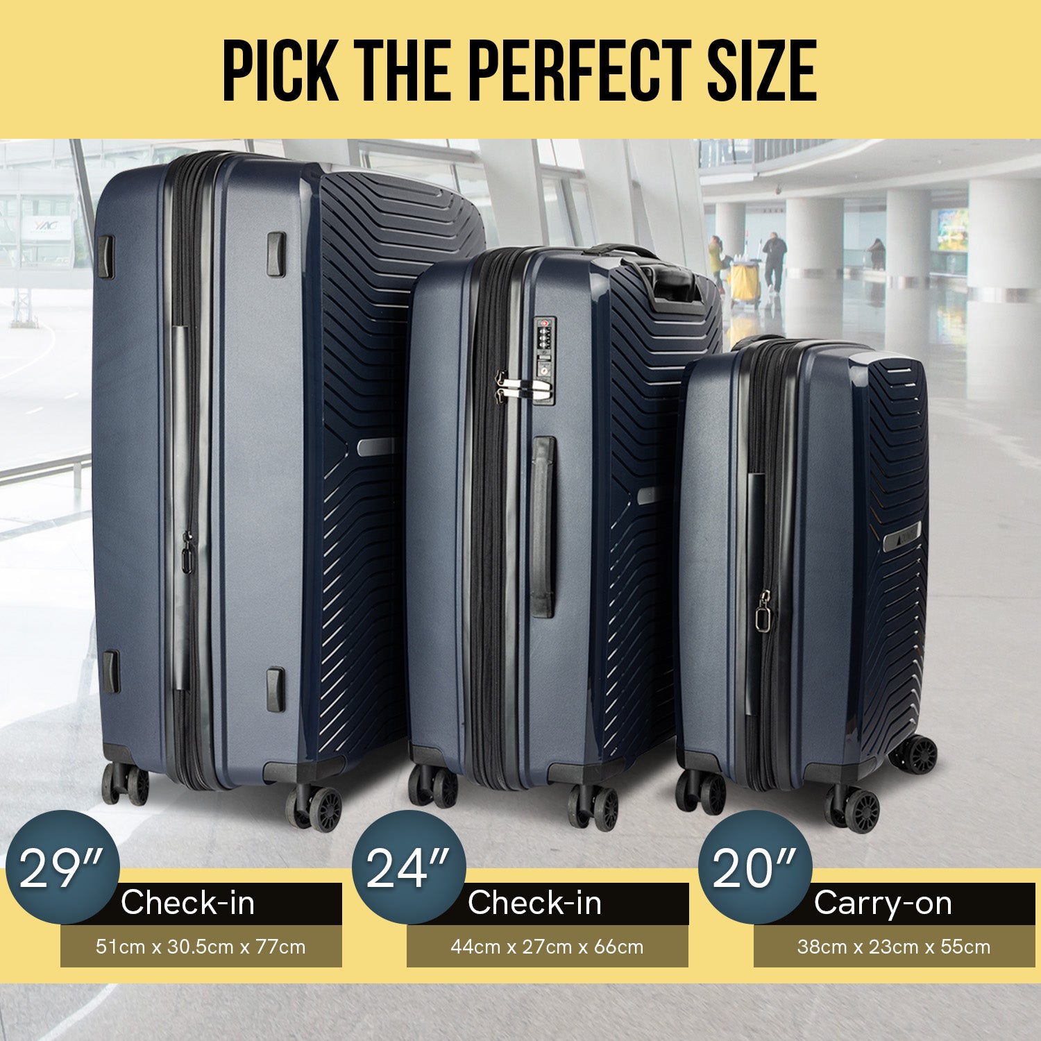 Olympus Astra 20in Lightweight Hard Shell Suitcase - Aegean Blue-Home &amp; Garden &gt; Travel-PEROZ Accessories
