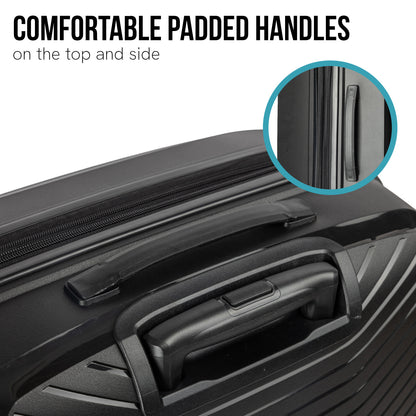 Olympus Astra 29in Lightweight Hard Shell Suitcase - Obsidian Black-Home &amp; Garden &gt; Travel-PEROZ Accessories