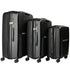 Olympus 3PC Astra Luggage Set Hard Shell Suitcase - Obsidian Black-Home & Garden-PEROZ Accessories