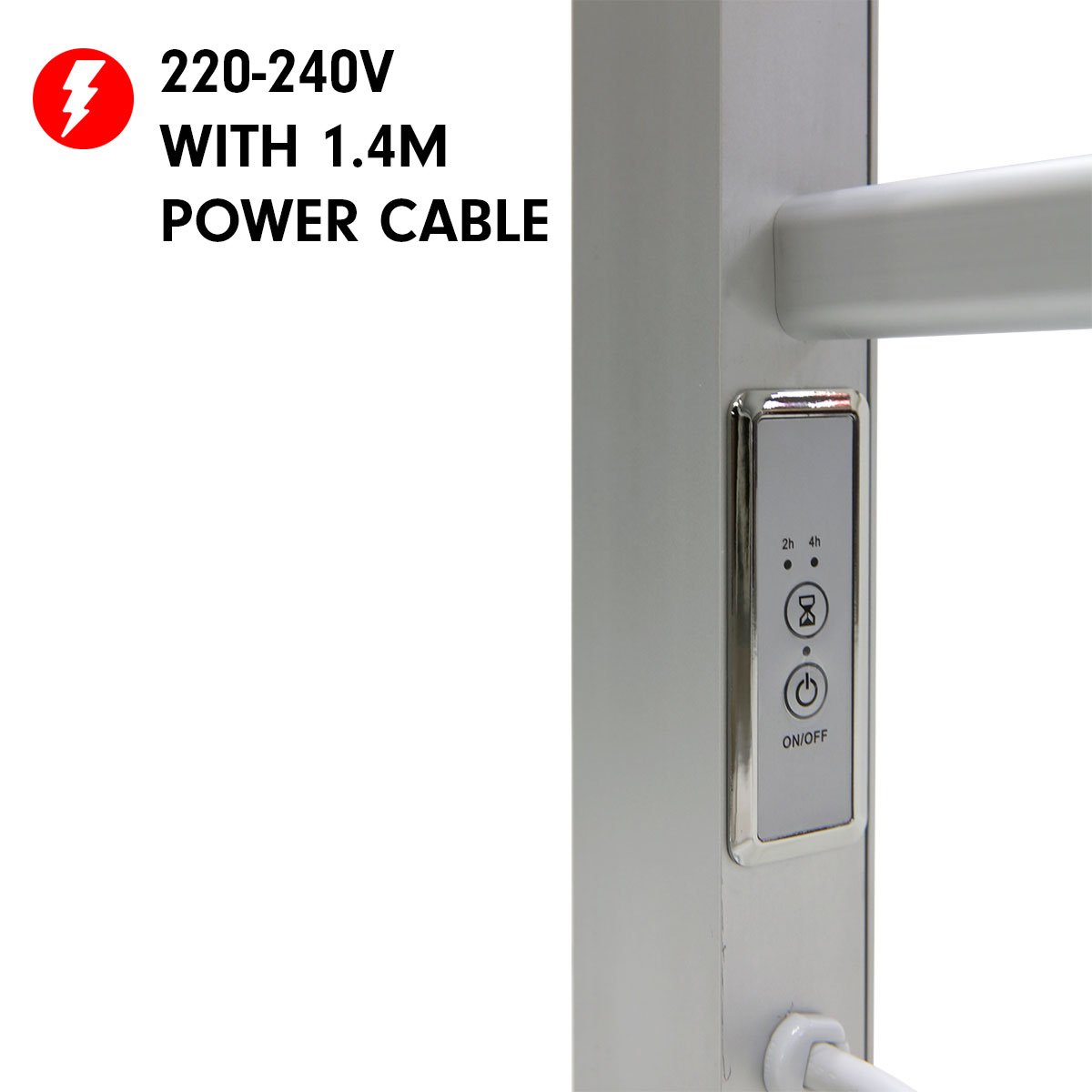 Pronti Heated Towel Rack With Timer Wall-mounted Freestanding Electric 160 Watts-Home &amp; Garden &gt; Bathroom Accessories-PEROZ Accessories