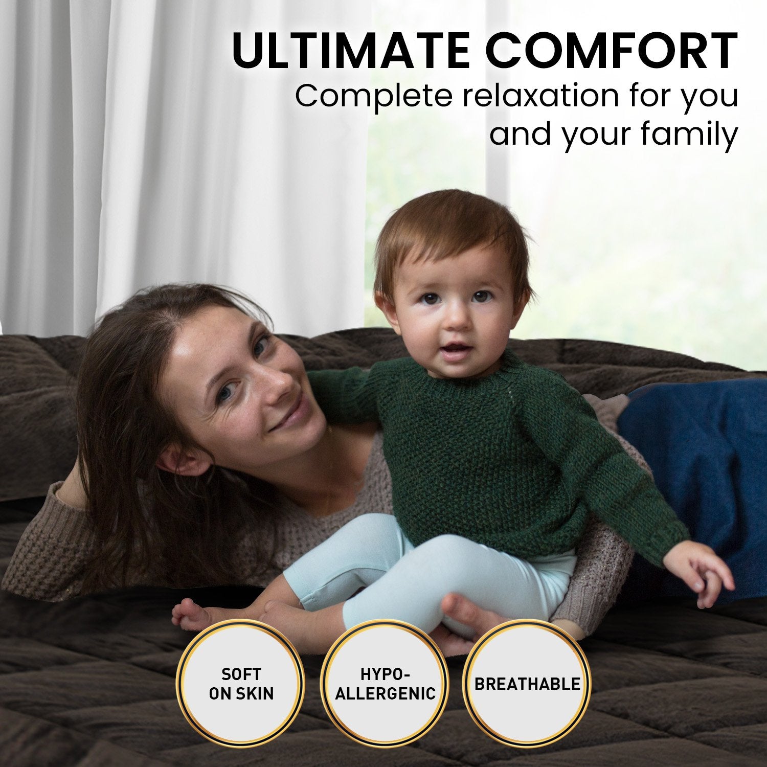 Laura Hill 600GSM Faux Mink Quilt Comforter Doona - King-Home &amp; Garden &gt; Bedding-PEROZ Accessories