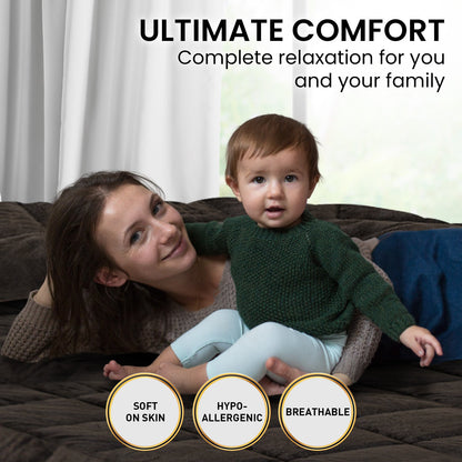 Laura Hill 600GSM Faux Mink Quilt Comforter Doona - King-Home &amp; Garden &gt; Bedding-PEROZ Accessories