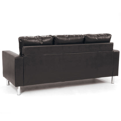 Sarantino Corner Sofa Lounge Couch Modular Furniture Chair Home Faux Leather Chaise Brown-Furniture &gt; Sofas-PEROZ Accessories