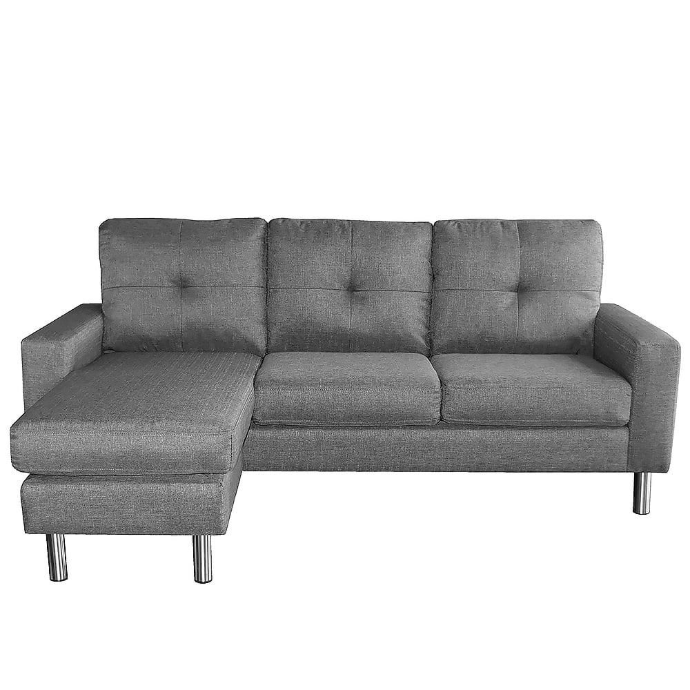 Sarantino Linen Corner Sofa Lounge Couch Modular Furniture L Chair Home Chaise Grey-Furniture &gt; Sofas-PEROZ Accessories