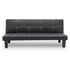 Sarantino 2 Seater Modular Faux Leather Fabric Sofa Bed Couch - Black-Furniture > Sofas-PEROZ Accessories