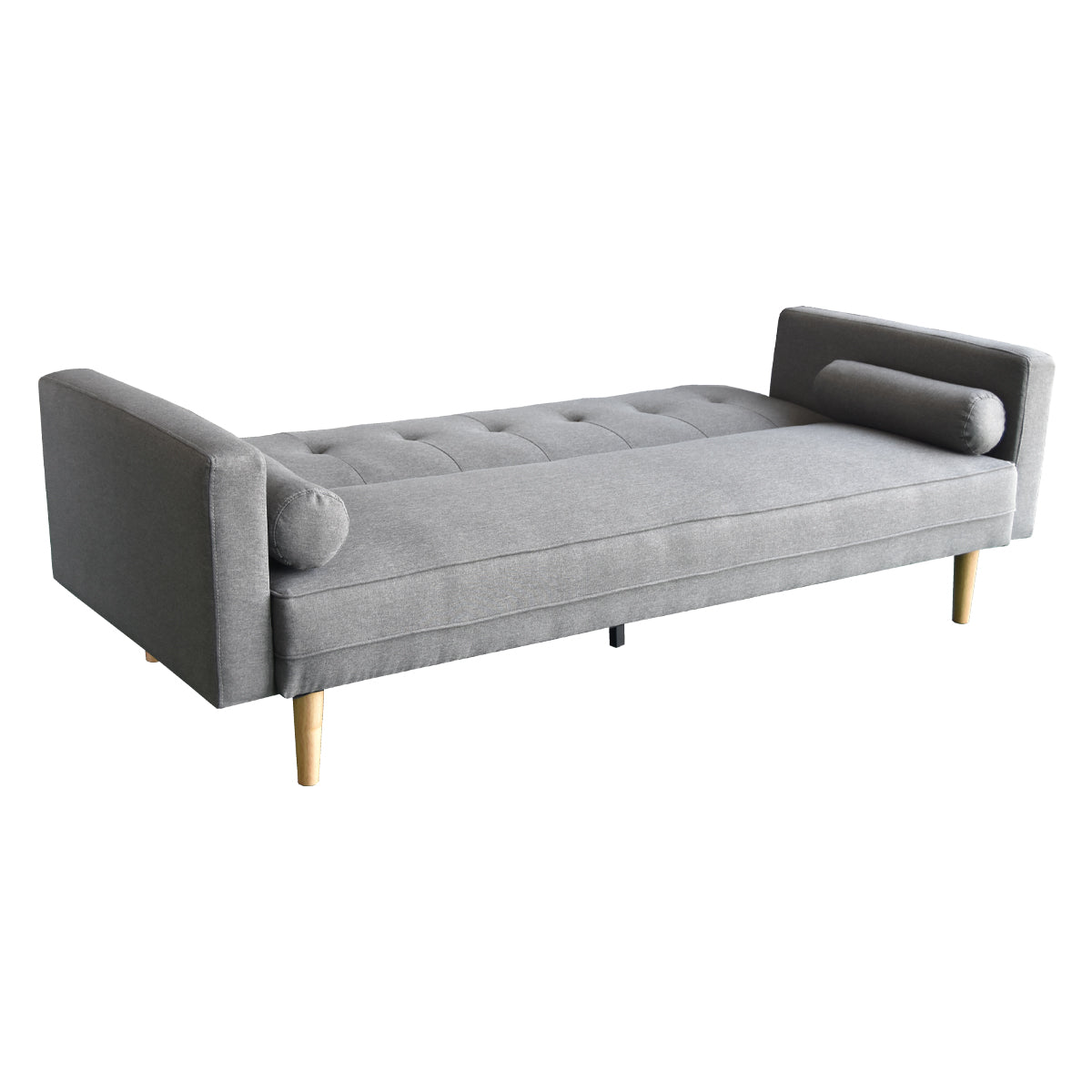 Sarantino Madison Sofa Bed Lounge Couch Futon Furniture Home Light Grey Linen Suite-Furniture &gt; Sofas-PEROZ Accessories