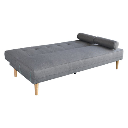 Sarantino Madison Sofa Bed Lounge Couch Futon Furniture Home Light Grey Linen Suite-Furniture &gt; Sofas-PEROZ Accessories