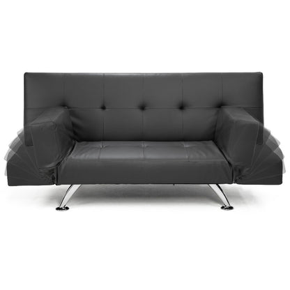 Sarantino Brooklyn Sofa Bed Lounge Faux Leather Couch Futon Furniture Adjustable Suite Gr-Furniture &gt; Sofas-PEROZ Accessories