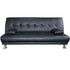 Sarantino Manhattan Sofa Bed Faux Leather Lounge Couch Futon Furniture Suite - Black-Furniture > Sofas-PEROZ Accessories