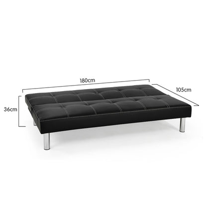 Sarantino Chelsea Sofa Bed Faux Leather Lounge Couch Futon Furniture Modular Suite-Furniture &gt; Sofas-PEROZ Accessories