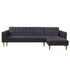 Sarantino Linen Fabric Corner Sofa Bed Couch Lounge With Chaise Furniture - Dark Grey-Furniture > Sofas-PEROZ Accessories
