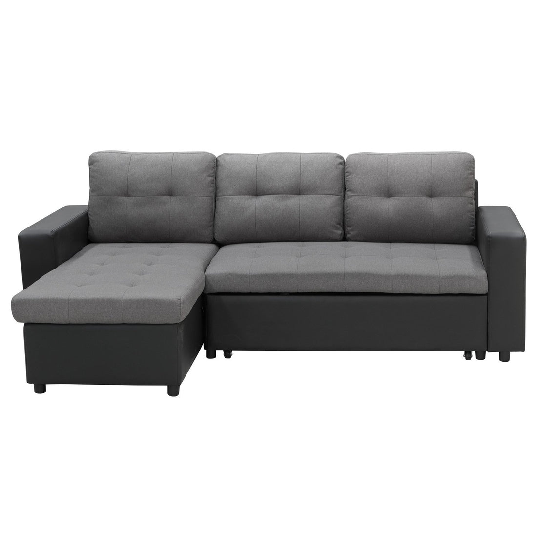 Sarantino Corner Sofa Linen Lounge Couch L-shaped Modular Furniture Home Chaise Grey-Furniture &gt; Sofas-PEROZ Accessories