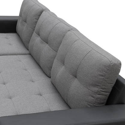 Sarantino Corner Sofa Linen Lounge Couch L-shaped Modular Furniture Home Chaise Grey-Furniture &gt; Sofas-PEROZ Accessories