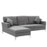Sarantino Linen Corner Sofa Couch Lounge L-shape W/right Chaise Seat Dark Grey-Furniture > Sofas-PEROZ Accessories