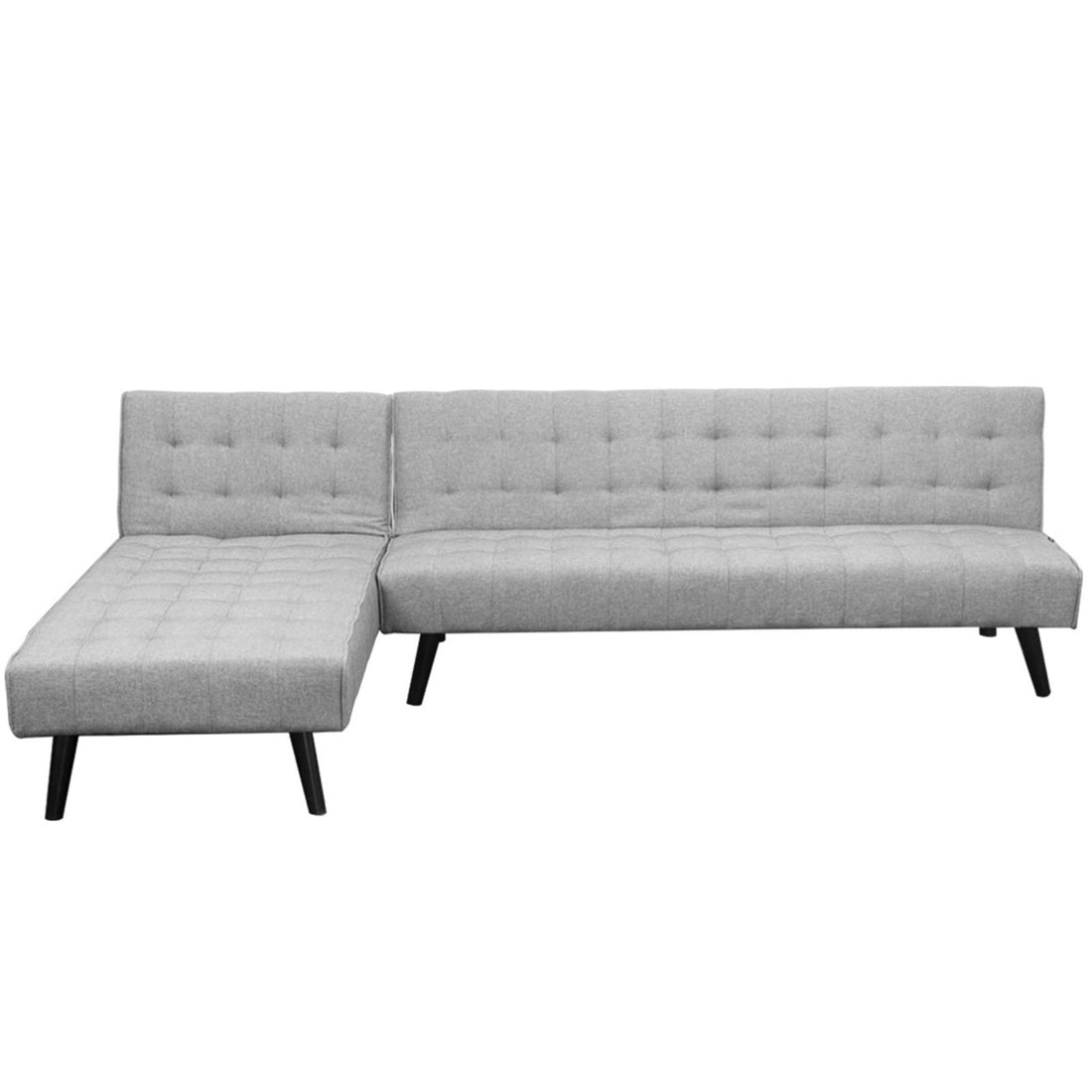 Sarantino 3-seater Corner Sofa Bed With Lounge Chaise Couch Furniture Light Grey-Furniture &gt; Sofas-PEROZ Accessories