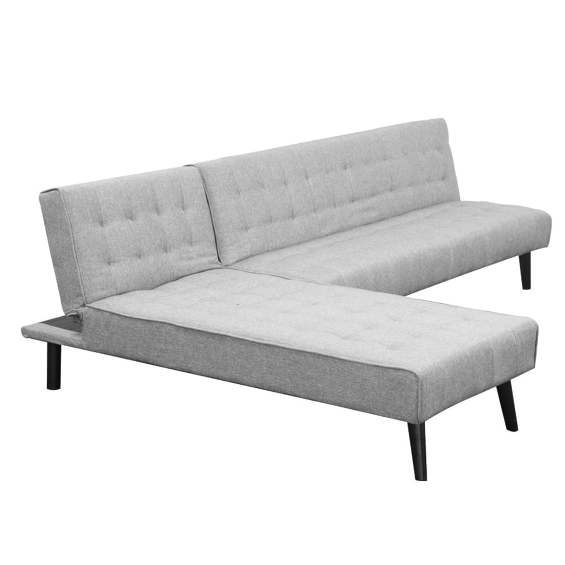 Sarantino 3-seater Corner Sofa Bed With Lounge Chaise Couch Furniture Light Grey-Furniture &gt; Sofas-PEROZ Accessories