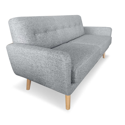 Sarantino 6-Seater Linen Sofa Set Couch Futon - Light Grey-Furniture &gt; Sofas-PEROZ Accessories