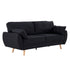 Sarantino 3 Seater Modular Linen Fabric Sofa Bed Couch Futon Suite - Black-Furniture > Sofas-PEROZ Accessories