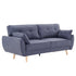 Sarantino 3 Seater Modular Linen Fabric Sofa Bed Couch Futon Suite - Dark Grey-Furniture > Sofas-PEROZ Accessories