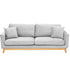 Sarantino 3 Seater Faux Velvet Sofa Bed Couch Furniture Light Grey-Furniture > Sofas-PEROZ Accessories